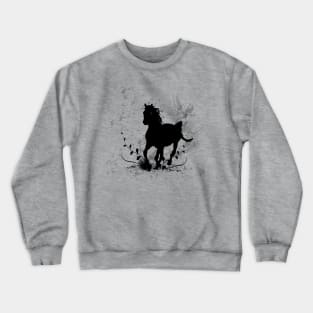 Beautiful black horse silhouette Crewneck Sweatshirt